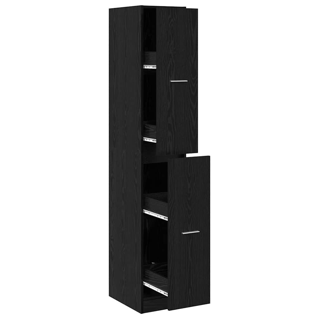 Apoteker Kabinet Sort eg 30 x 41 x 174.5 cm Konstrueret træ