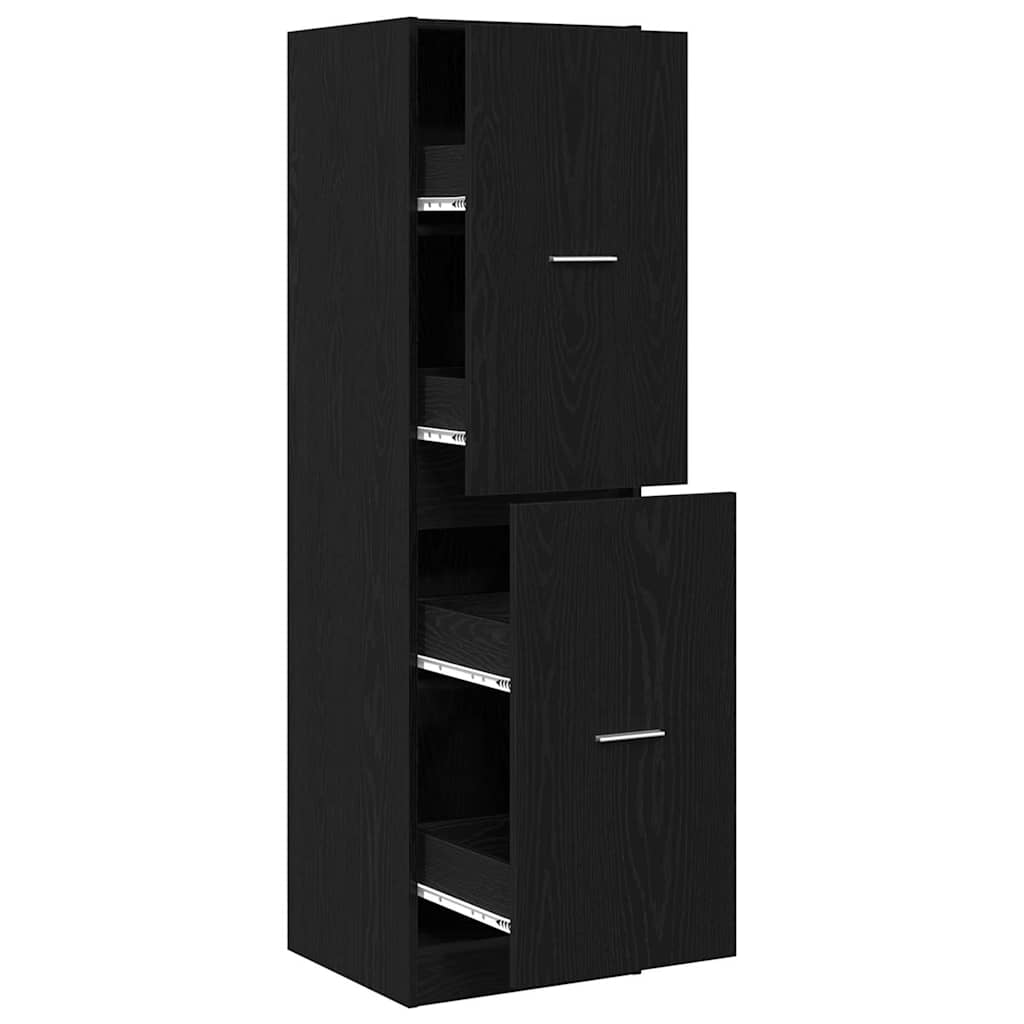Apoteker Kabinet Sort eg 40 x 41 x 144.5 cm Konstrueret træ