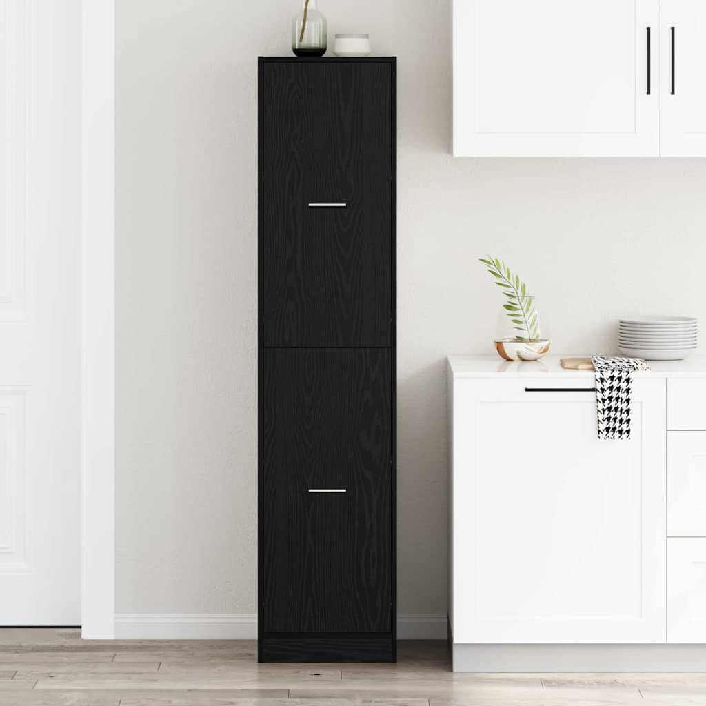 Apoteker Kabinet Sort eg 40 x 41 x 174.5 cm Konstrueret træ