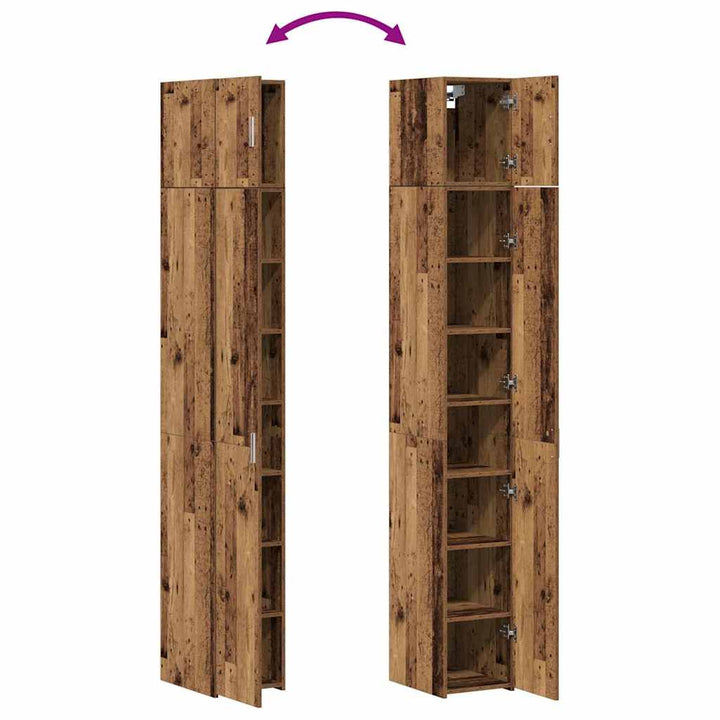 Slim opbevaringsskab Gammelt træ 30 x 42.5 x 225 cm
