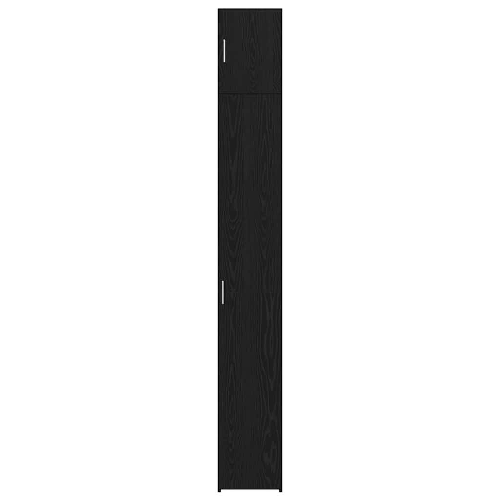 Slim opbevaringsskab Sort eg 30 x 42.5 x 225 cm Konstrueret træ