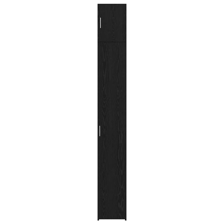 Slim opbevaringsskab Sort eg 30 x 42.5 x 225 cm Konstrueret træ