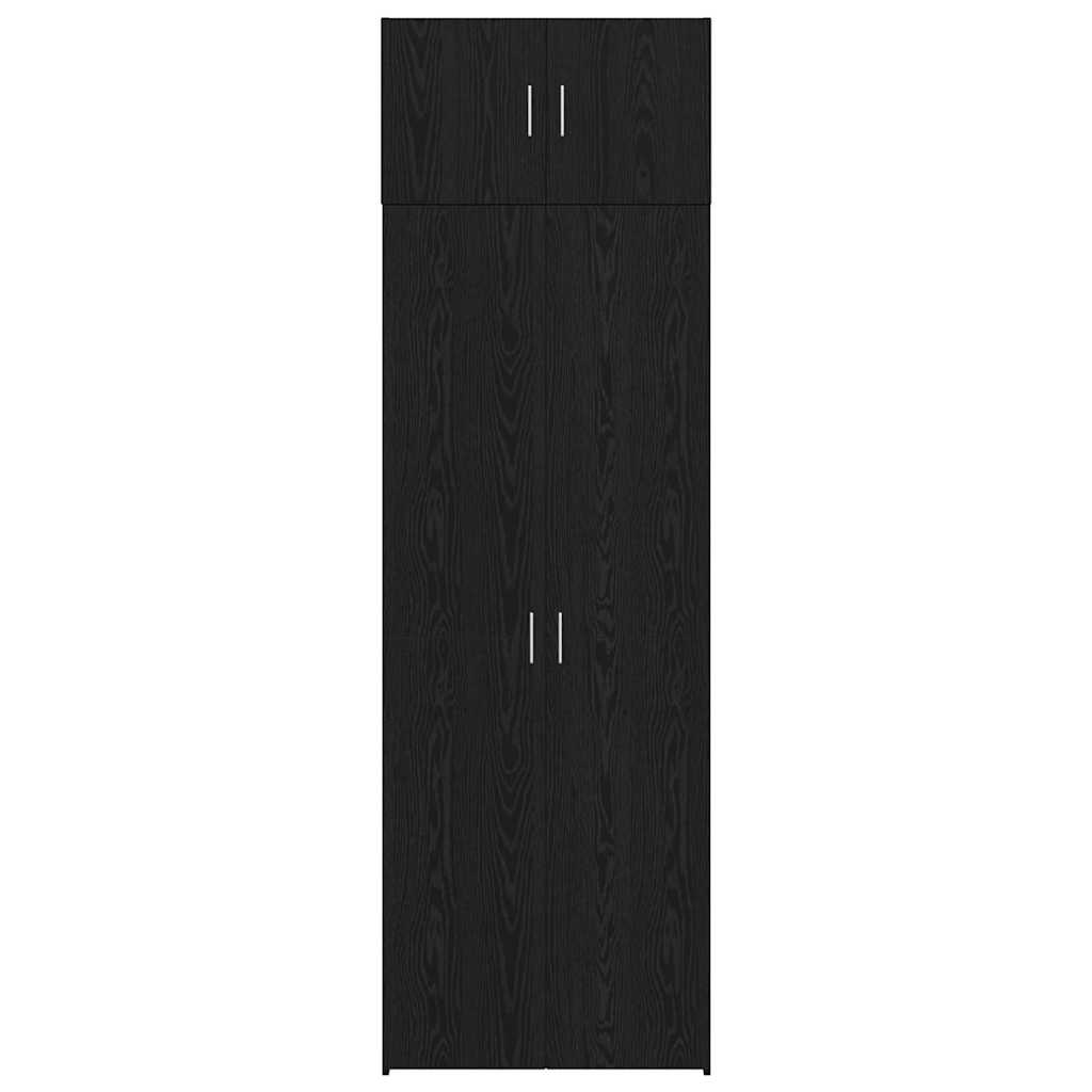 Opbevaringsskab Sort eg 70 x 42,5 x 225 cm Konstrueret træ