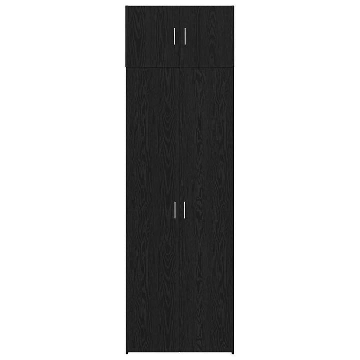 Opbevaringsskab Sort eg 70 x 42,5 x 225 cm Konstrueret træ