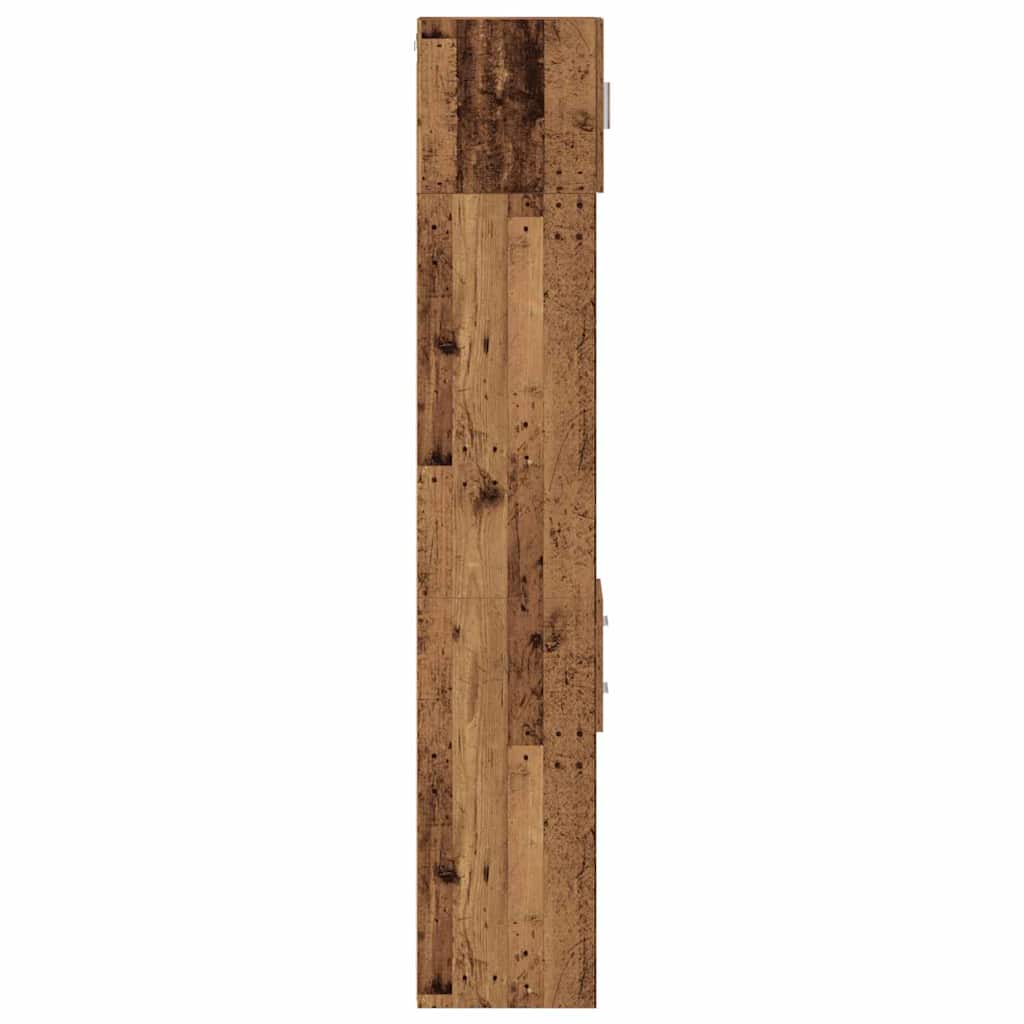 Slim opbevaringsskab med skuffe Gammelt træ 30 x 42.5 x 225 cm