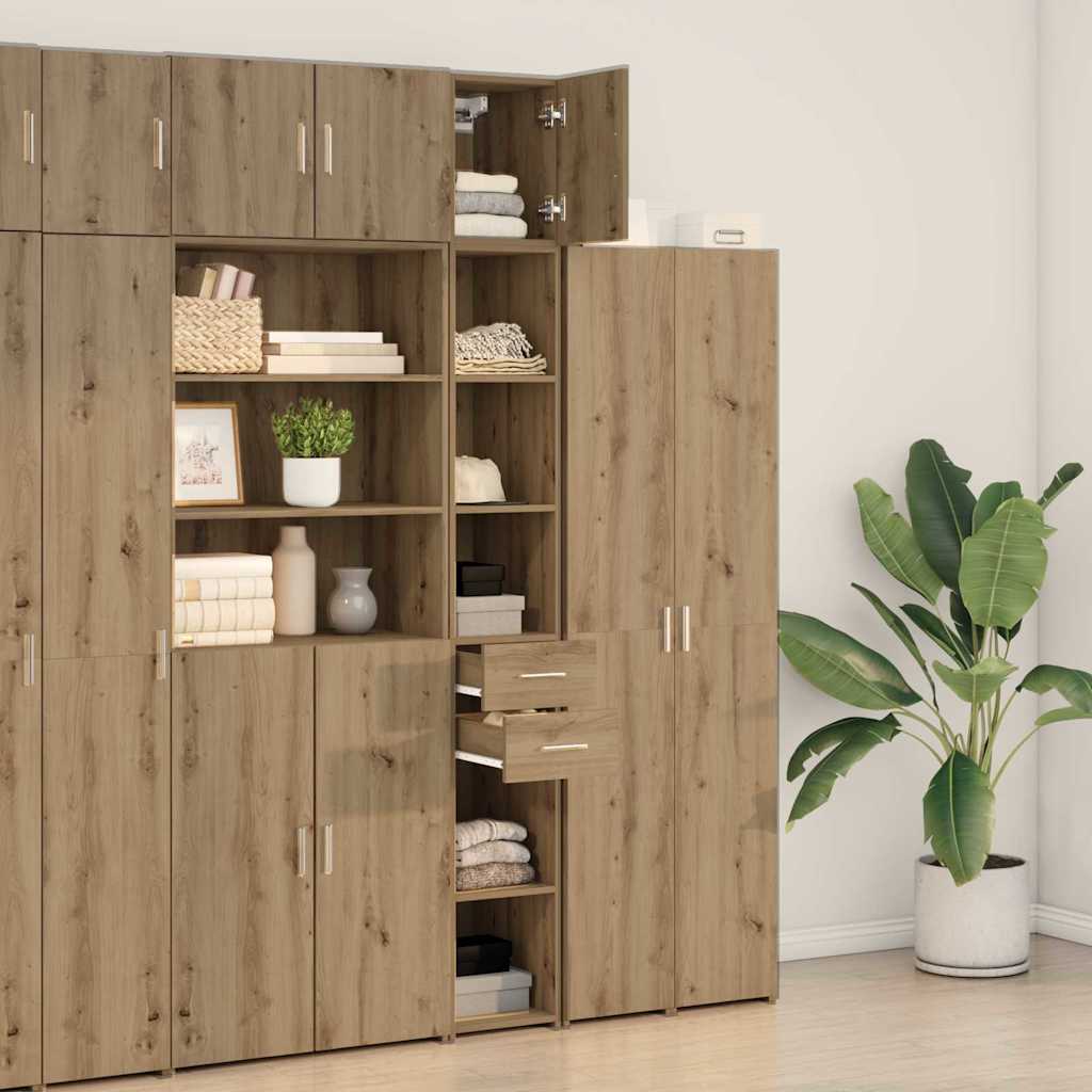 Slim opbevaringsskab med skuffe artisan eg 30 x 42.5 x 225 cm