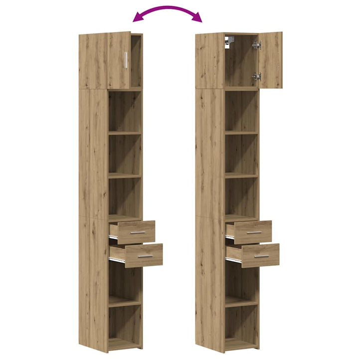 Slim opbevaringsskab med skuffe artisan eg 30 x 42.5 x 225 cm