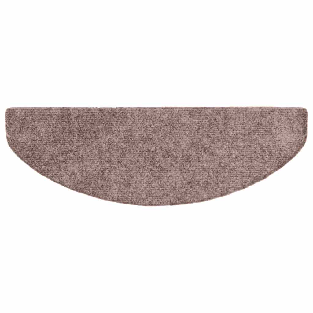 trappemåtter selvklæbende 30 stk. 65x21x4 cm lys brune halvrund store