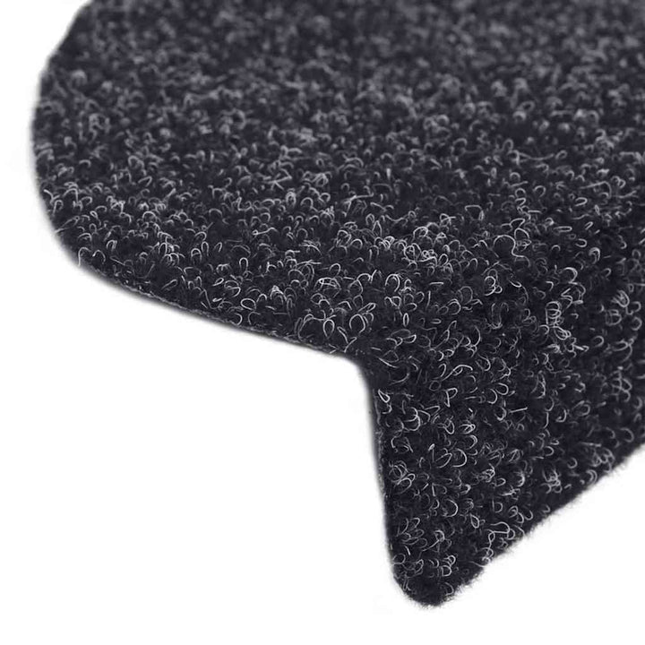 trappemåtter selvklæbende 30 stk. 65x21x4 cm sorte halvrunde store