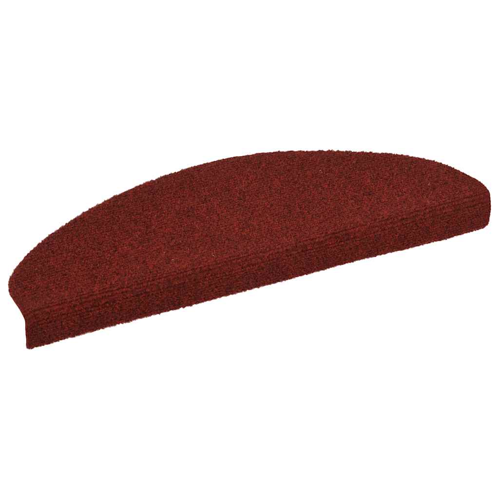 trappemåtter selvklæbende 30 stk. 65x21x4 cm bordeauxrød halvrunde store