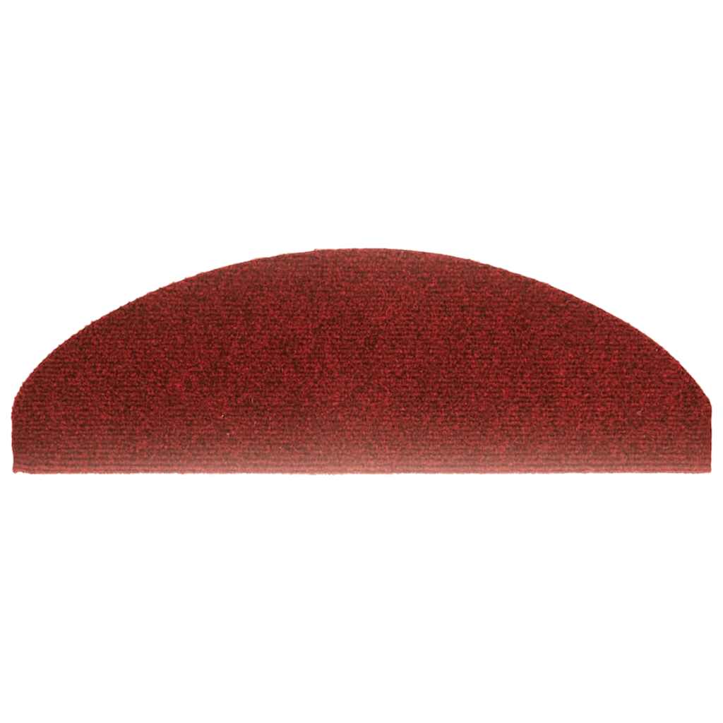 trappemåtter selvklæbende 30 stk. 65x21x4 cm bordeauxrød halvrunde store