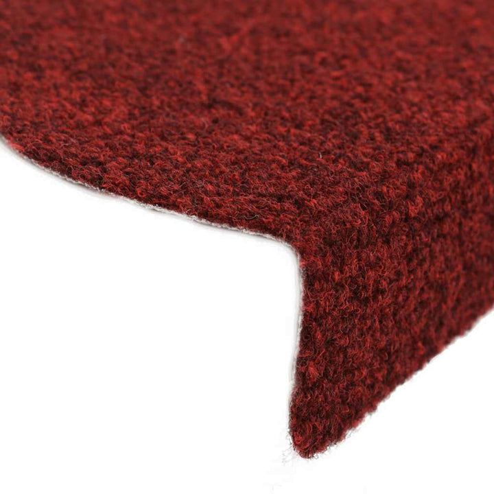 trappemåtter selvklæbende 30 stk. 65x21x4 cm bordeauxrød halvrunde store