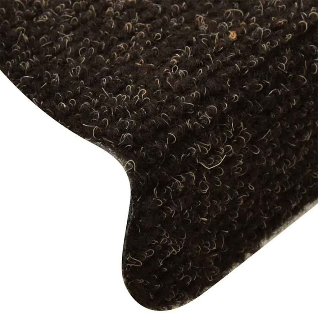 trappemåtter selvklæbende 30 stk. 65x21x4 cm mørkebrune halvrunde store