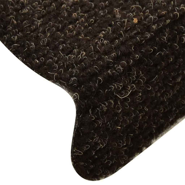 trappemåtter selvklæbende 30 stk. 65x21x4 cm mørkebrune halvrunde store