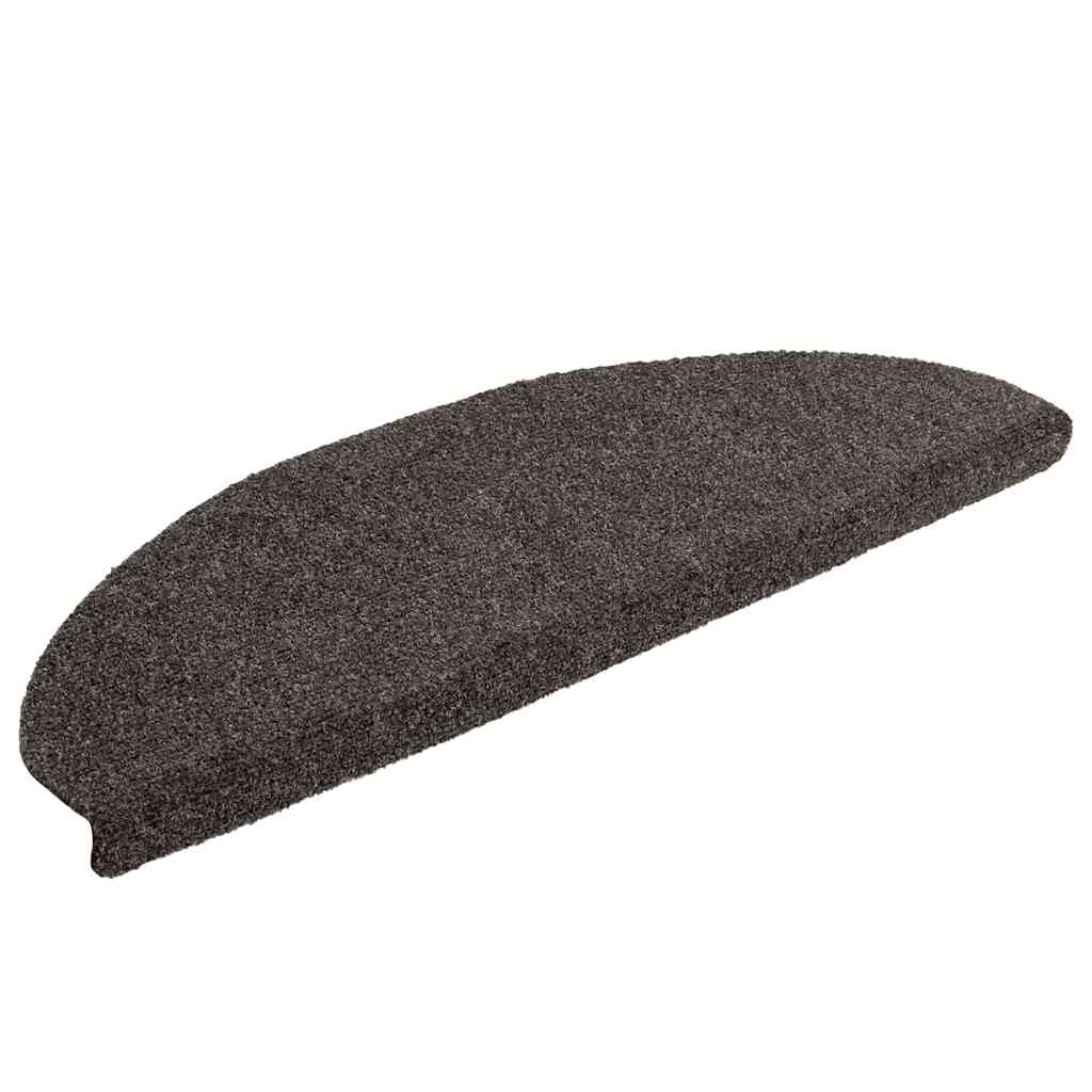 trappemåtter selvklæbende 30 stk. 65x21x4 cm antracit halvrund store