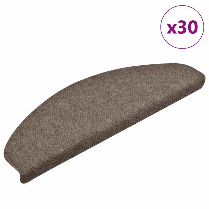 trappemåtter selvklæbende 30 stk. 65x21x4 cm beige halvrunde store