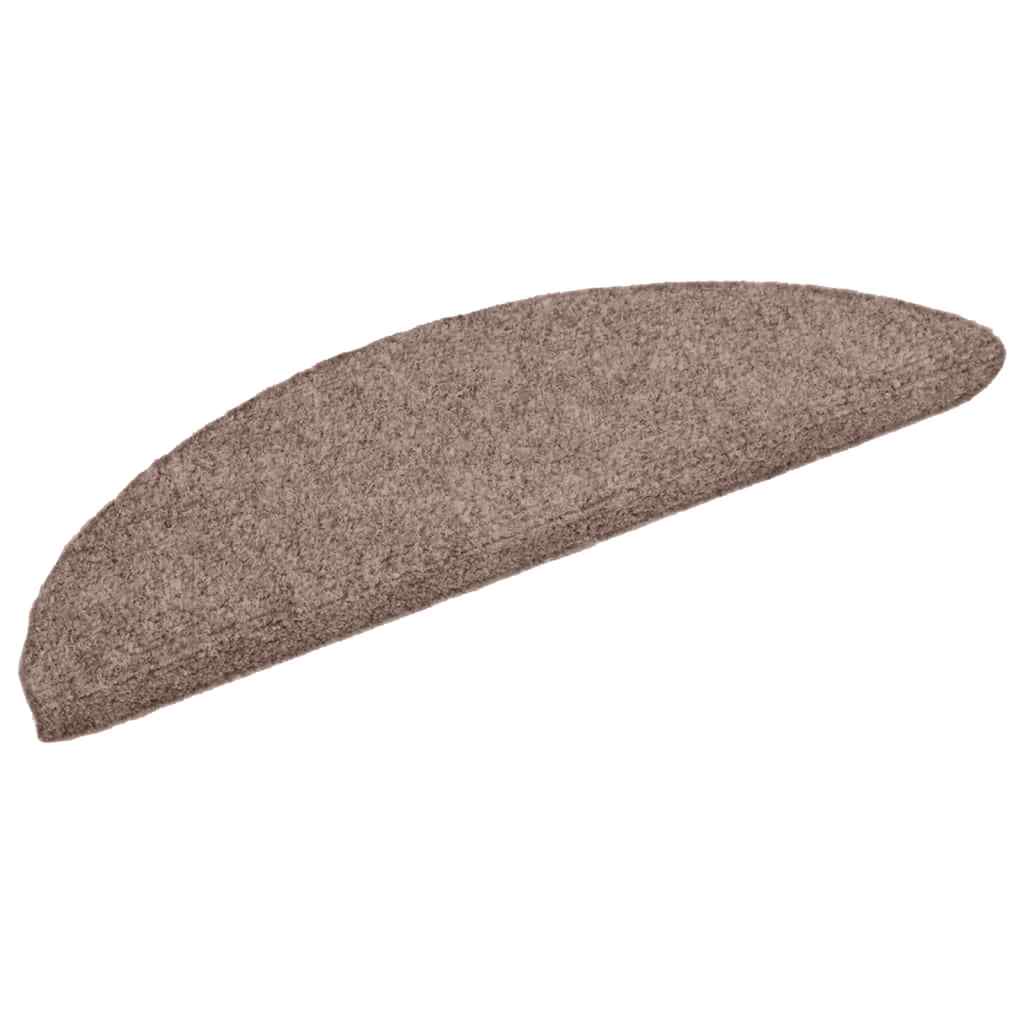 trappemåtter selvklæbende 20 stk. 56x17x3 cm lys brune halvrunde