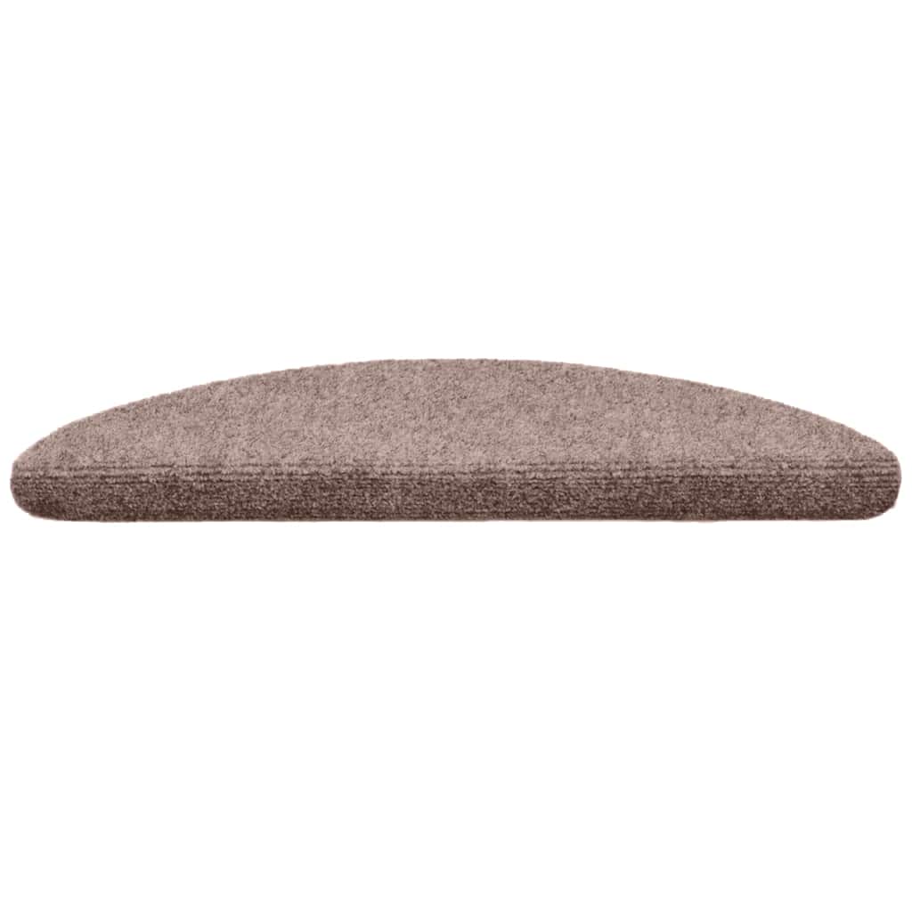 trappemåtter selvklæbende 20 stk. 56x17x3 cm lys brune halvrunde