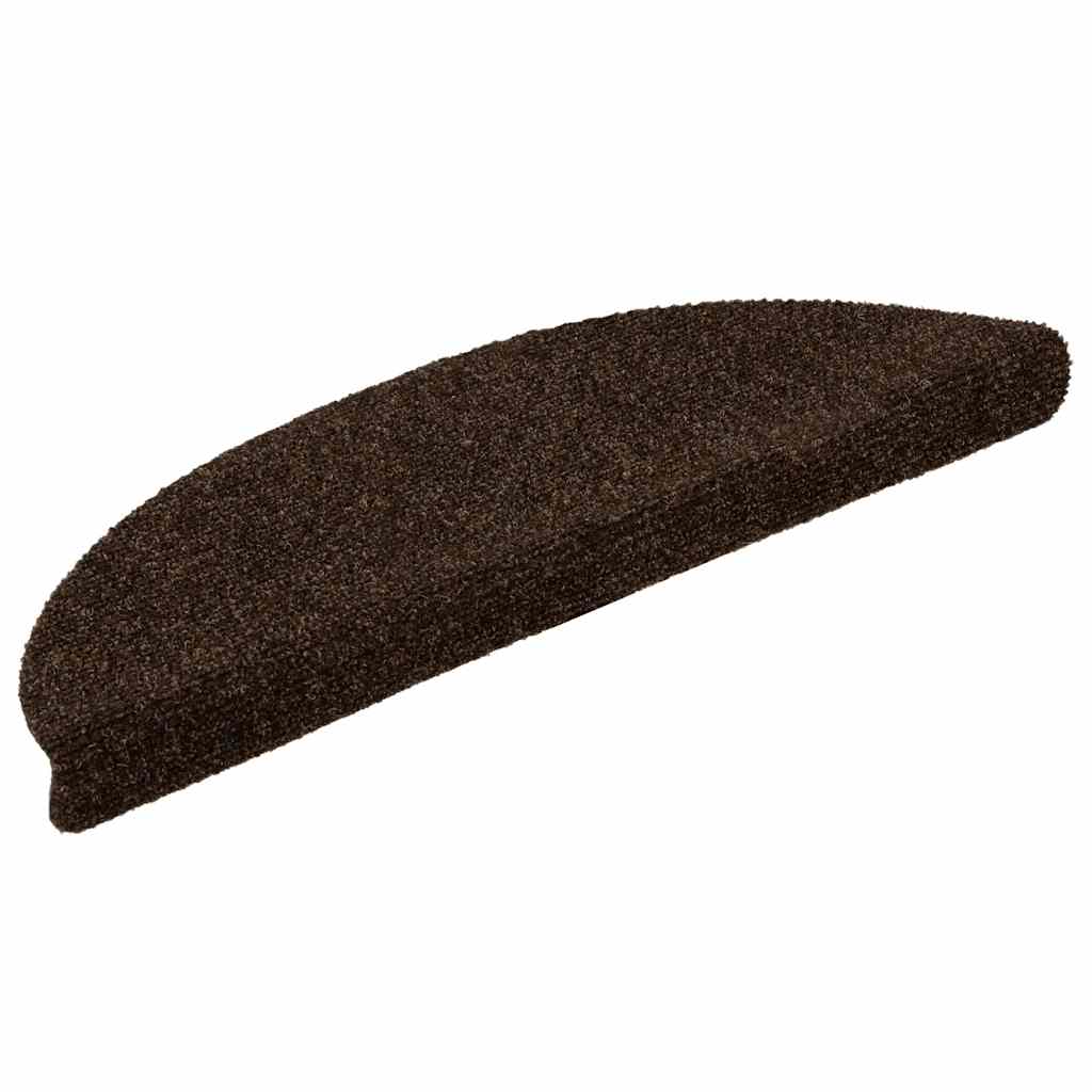 trappemåtter selvklæbende 30 stk. 56x17x3 cm brune halvrunde