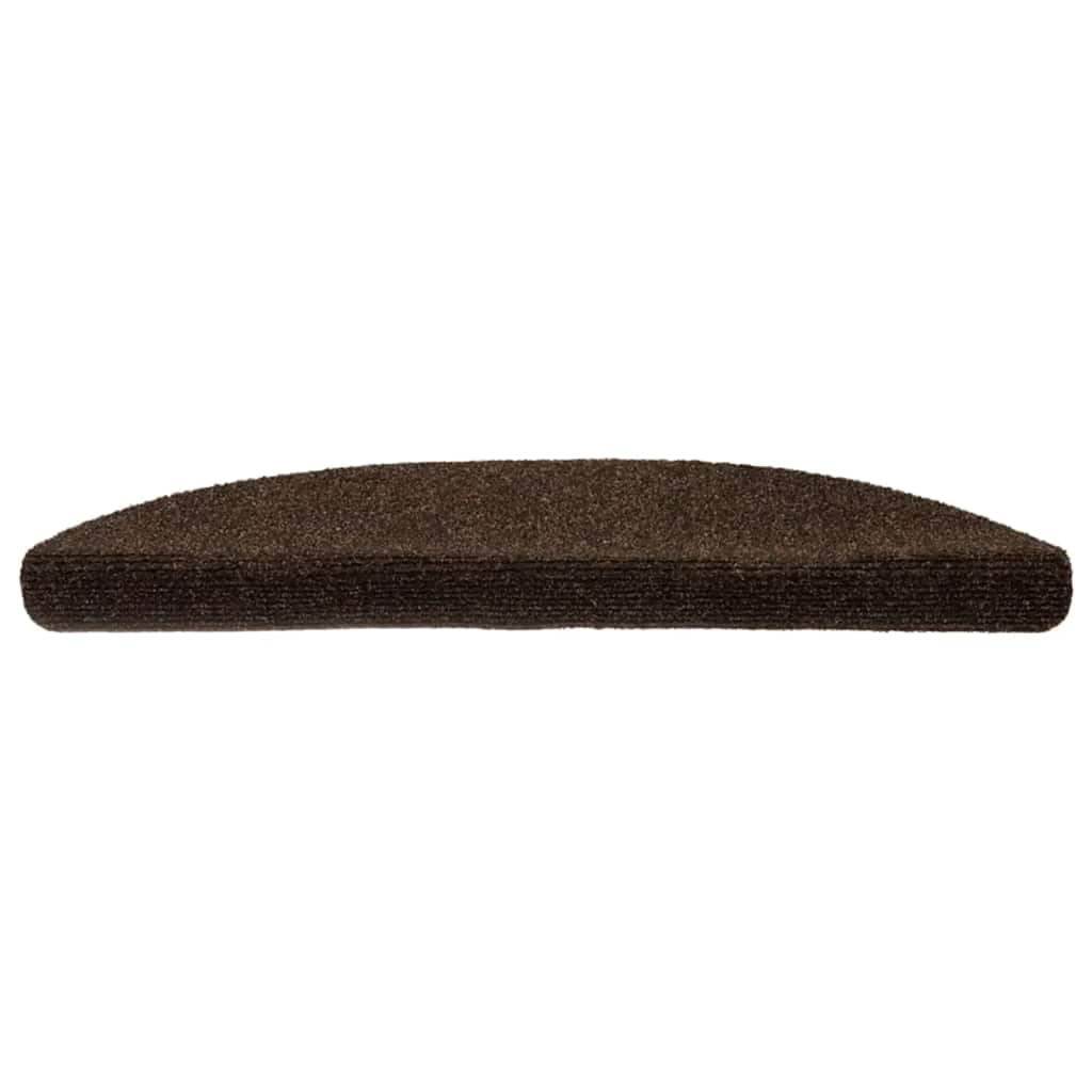 trappemåtter selvklæbende 30 stk. 56x17x3 cm brune halvrunde