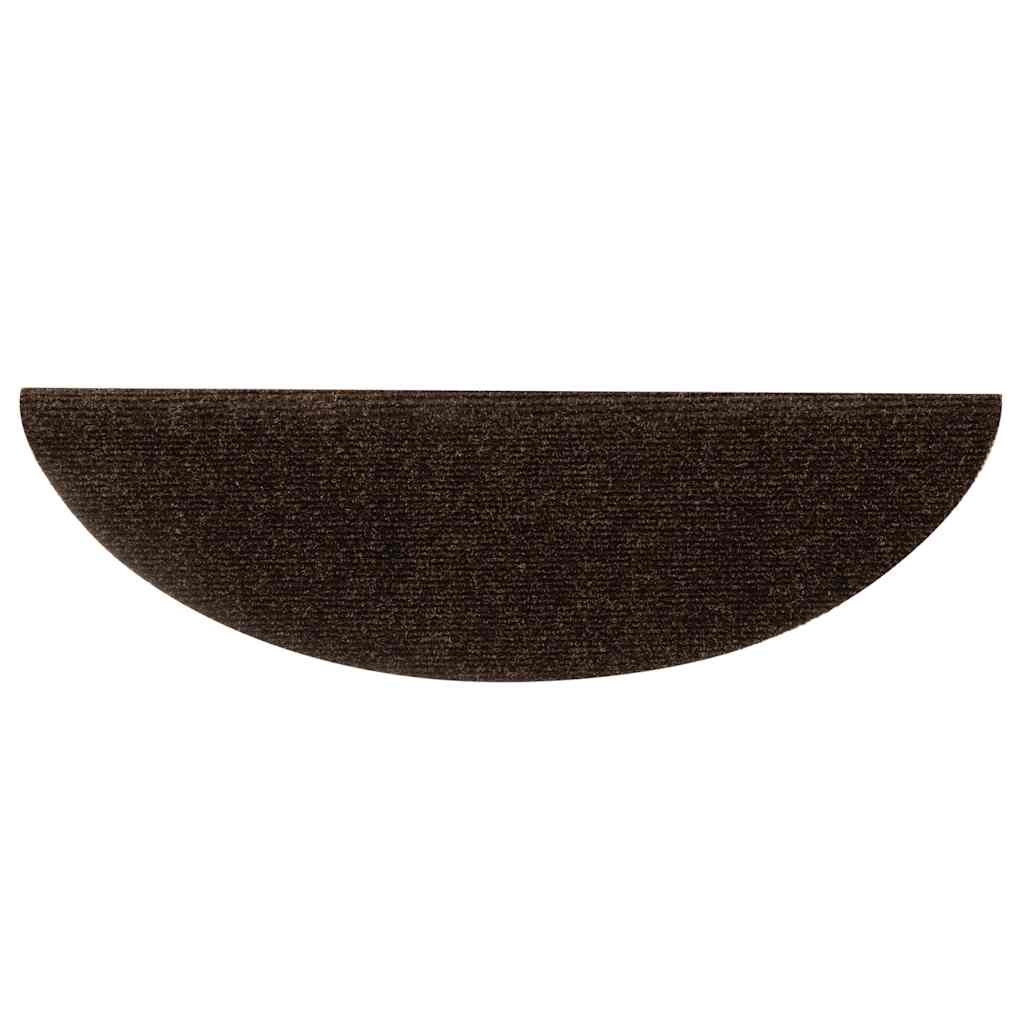 trappemåtter selvklæbende 30 stk. 56x17x3 cm brune halvrunde
