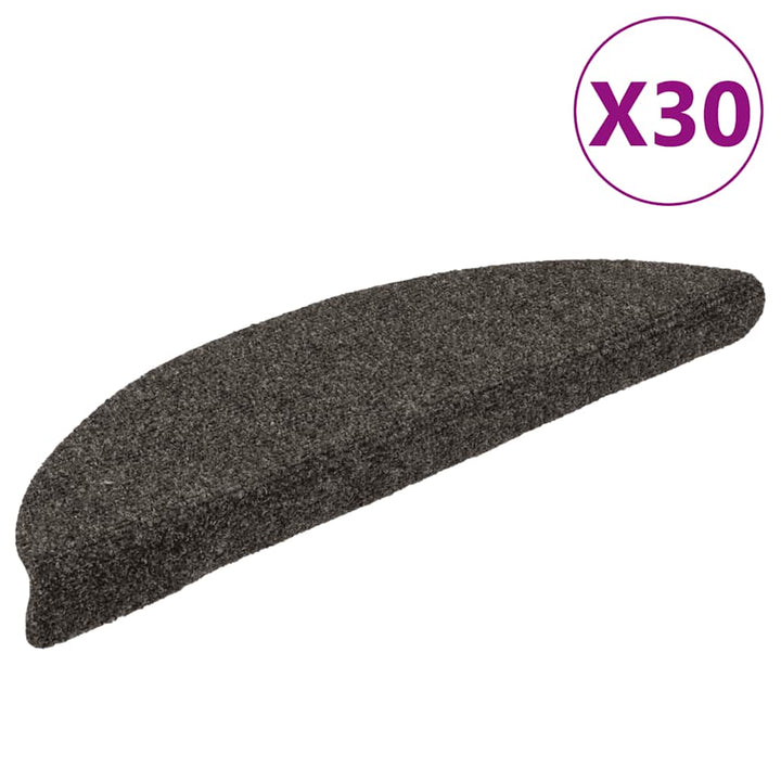 trappemåtter selvklæbende 30 stk. 56x17x3 cm antracit halvrunde