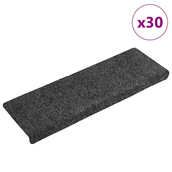 trappemåtter selvklæbende 30 stk. 65x21x4 cm grå rektangulær kant