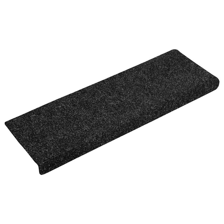 trappemåtter selvklæbende 30 stk. 65x21x4 cm sorte rektangulære kant