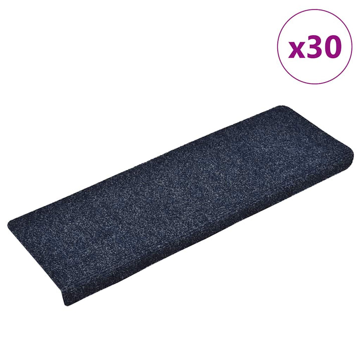 trappemåtter selvklæbende 30 stk. 65x21x4 cm blå rektangulær kant
