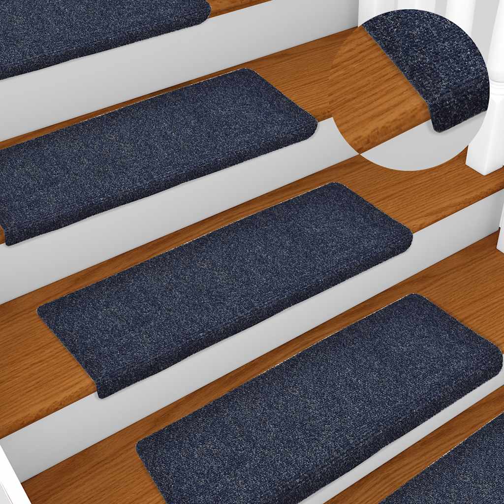 trappemåtter selvklæbende 30 stk. 65x21x4 cm blå rektangulær kant