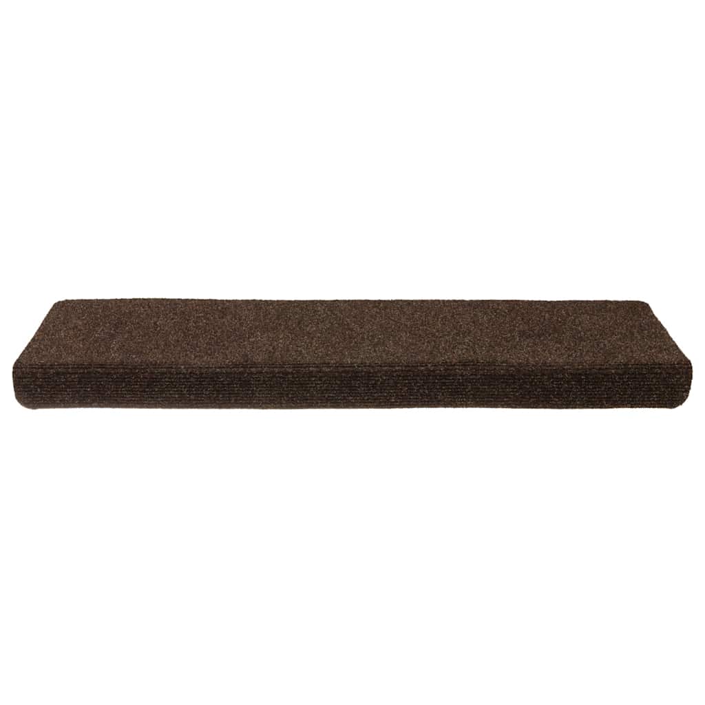 trappemåtter selvklæbende 30 stk. 65x21x4 cm brun rektangulær kant