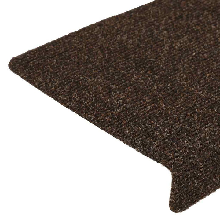 trappemåtter selvklæbende 30 stk. 65x21x4 cm brun rektangulær kant