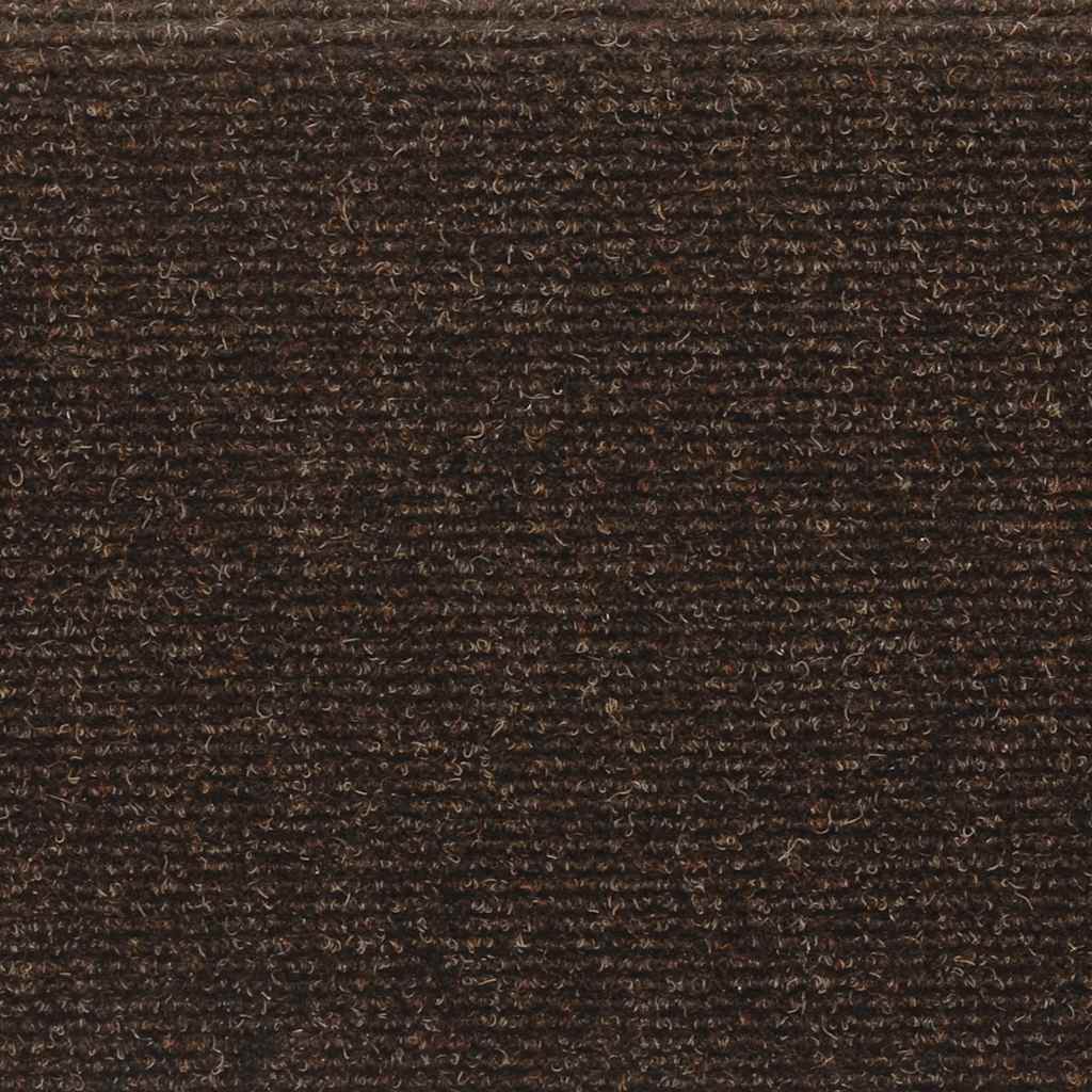 trappemåtter selvklæbende 30 stk. 65x21x4 cm brun rektangulær kant