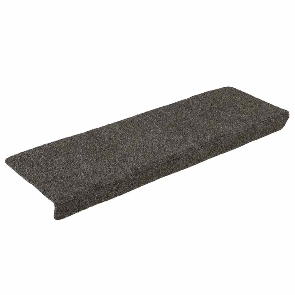 trappemåtter selvklæbende 30 stk. 65x21x4 cm antracit rektangulær kant