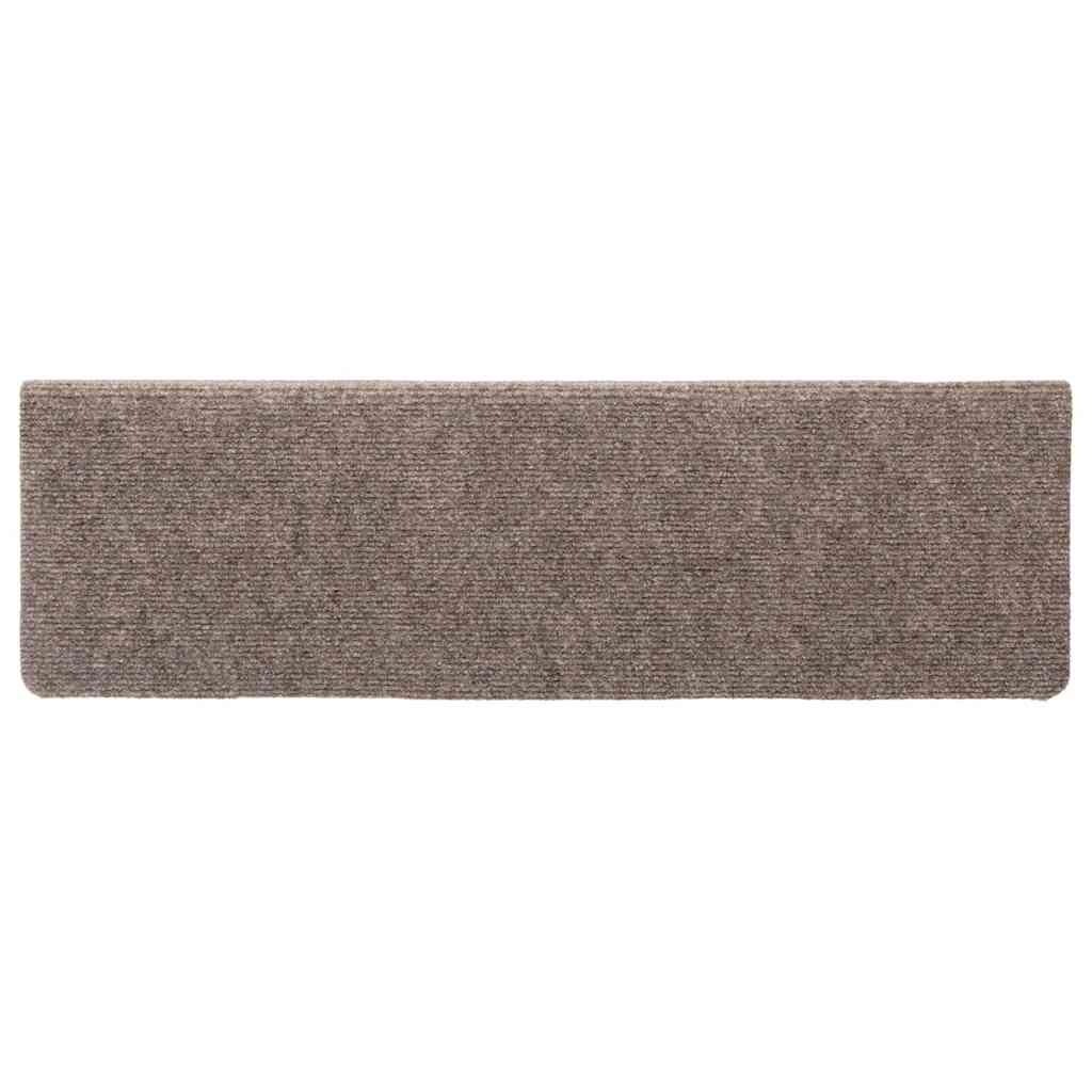 trappemåtter selvklæbende 30 stk. 65x21x4 cm beige rektangulær kant