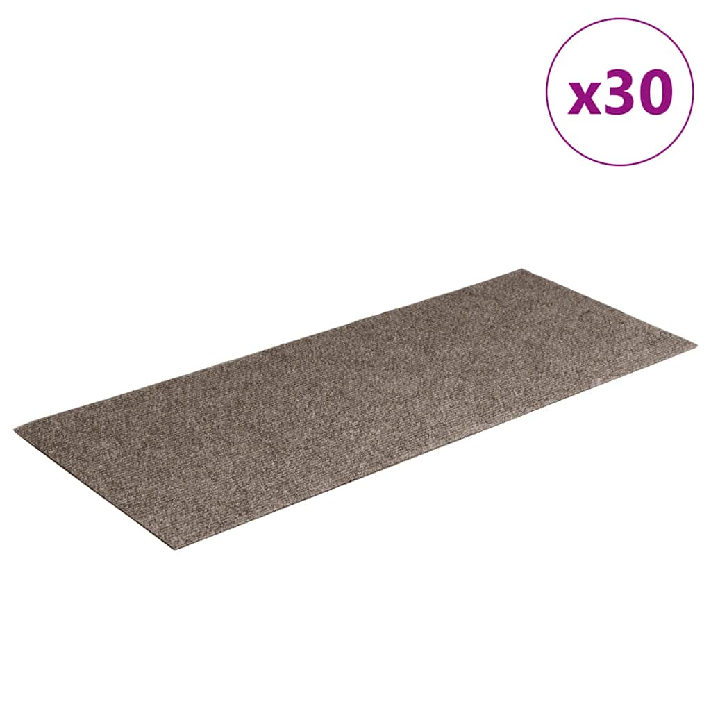 trappemåtter selvklæbende 30 stk. 60x25 cm beige rektangulære