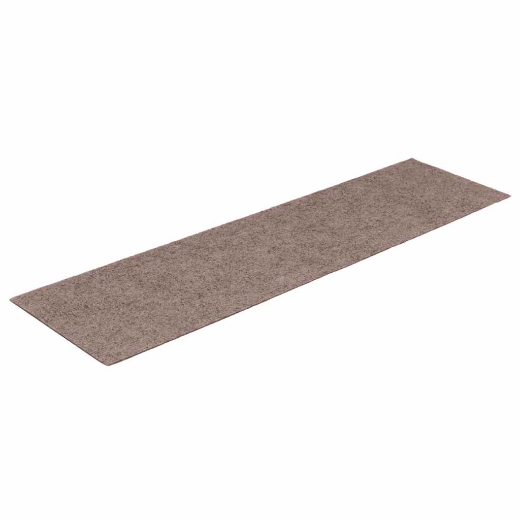 trappemåtter selvklæbende 30 stk. 76x20 cm lysebrune rektangulære