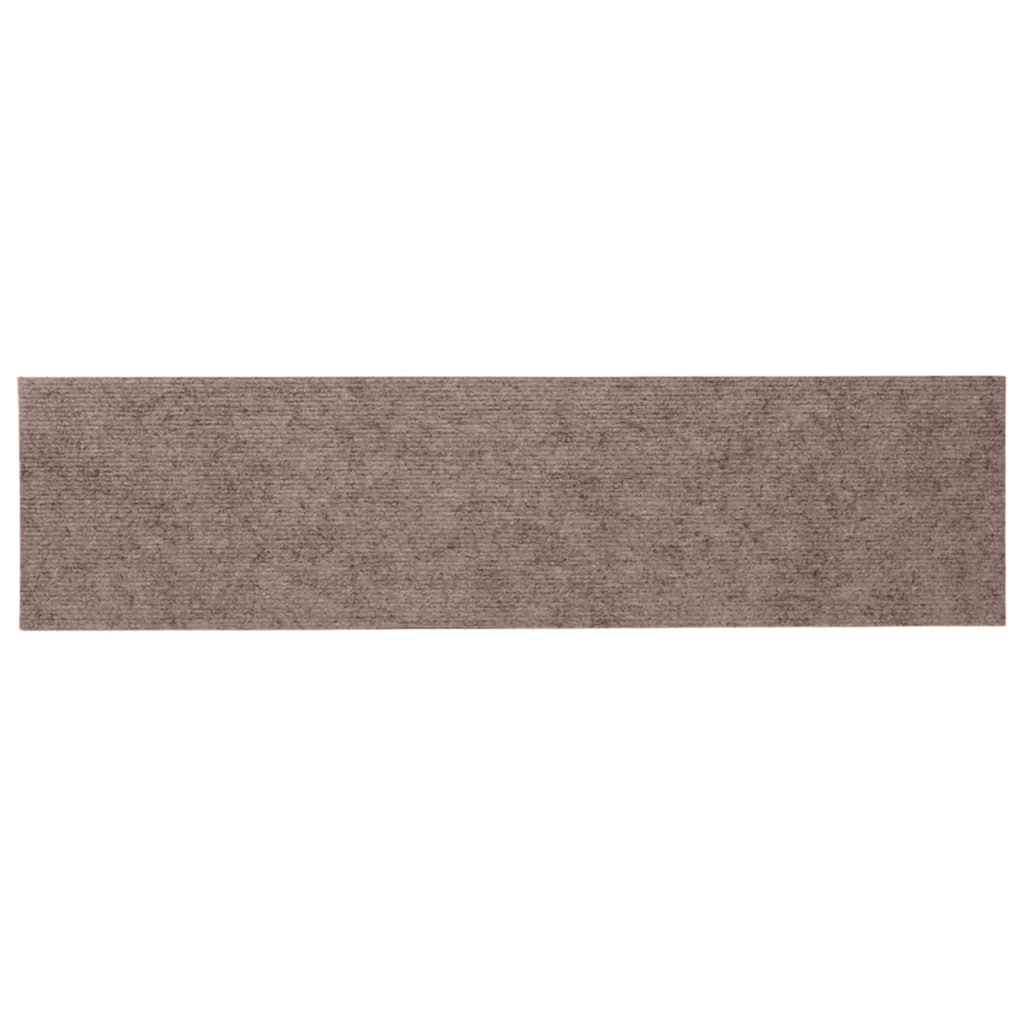 trappemåtter selvklæbende 30 stk. 76x20 cm lysebrune rektangulære