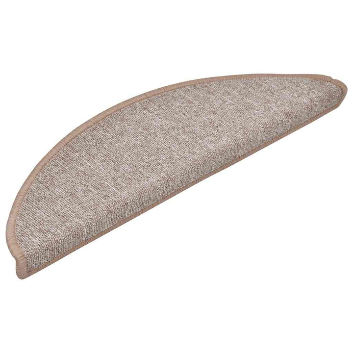 trappemåtter 30 stk. 56x17x3 cm lysebrune halvrunde