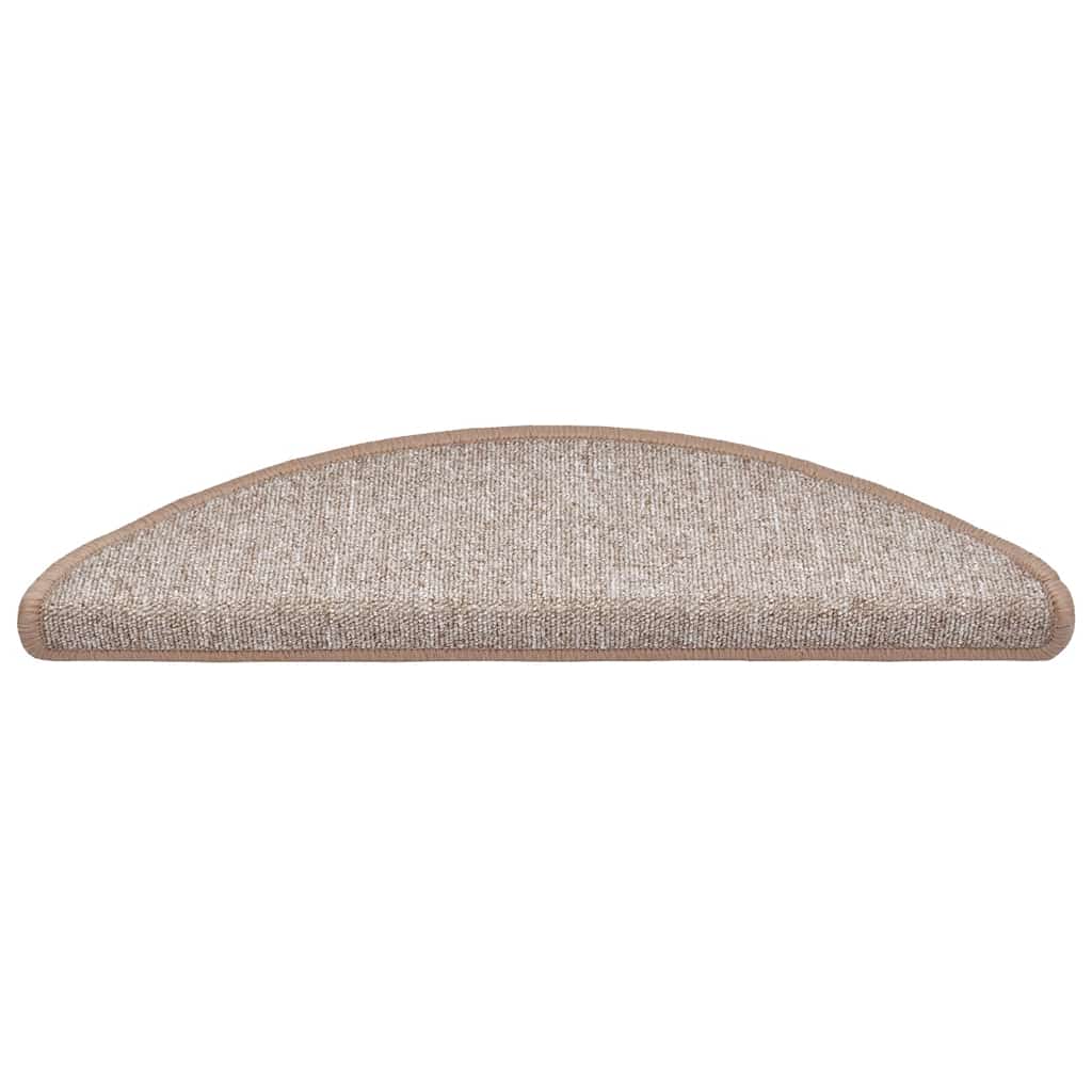 trappemåtter 30 stk. 56x17x3 cm lysebrune halvrunde