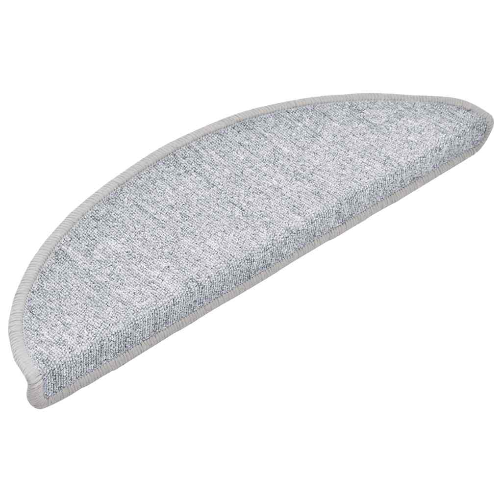 trappemåtter 30 stk. 56x17x3 cm lysegrå halvrunde