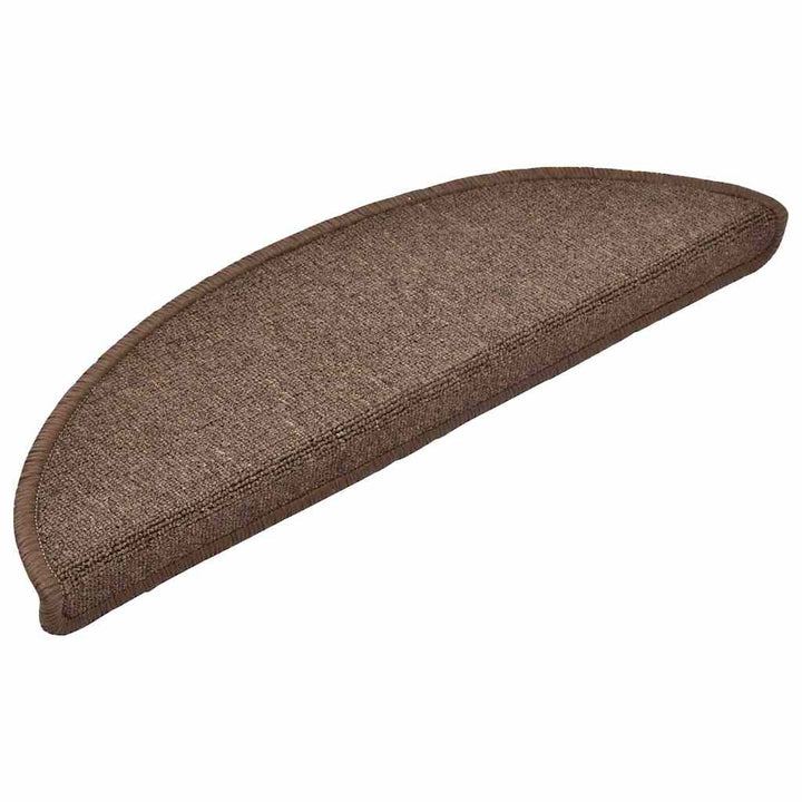 trappemåtter 30 stk. 56x17x3 cm kaffebrune halvrund