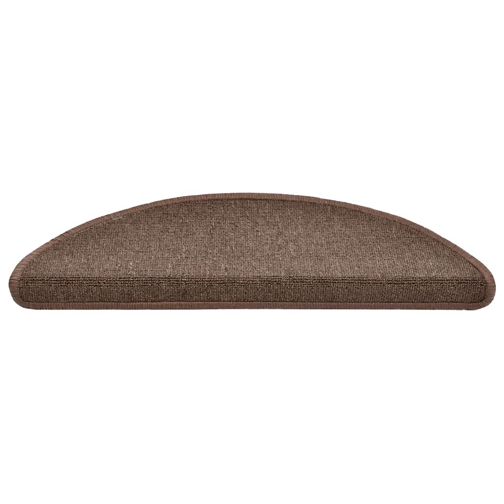 trappemåtter 30 stk. 56x17x3 cm kaffebrune halvrund