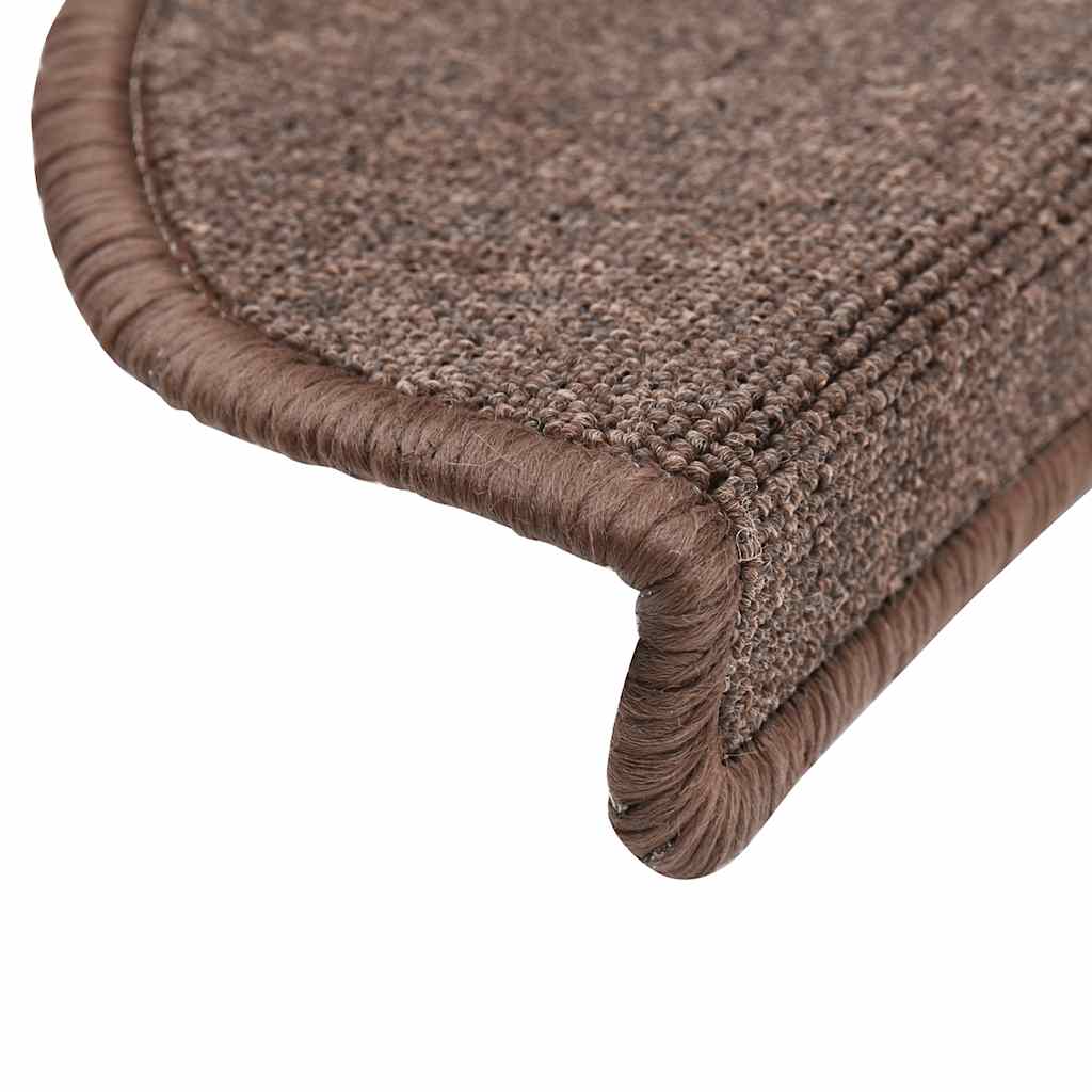 trappemåtter 30 stk. 56x17x3 cm kaffebrune halvrund