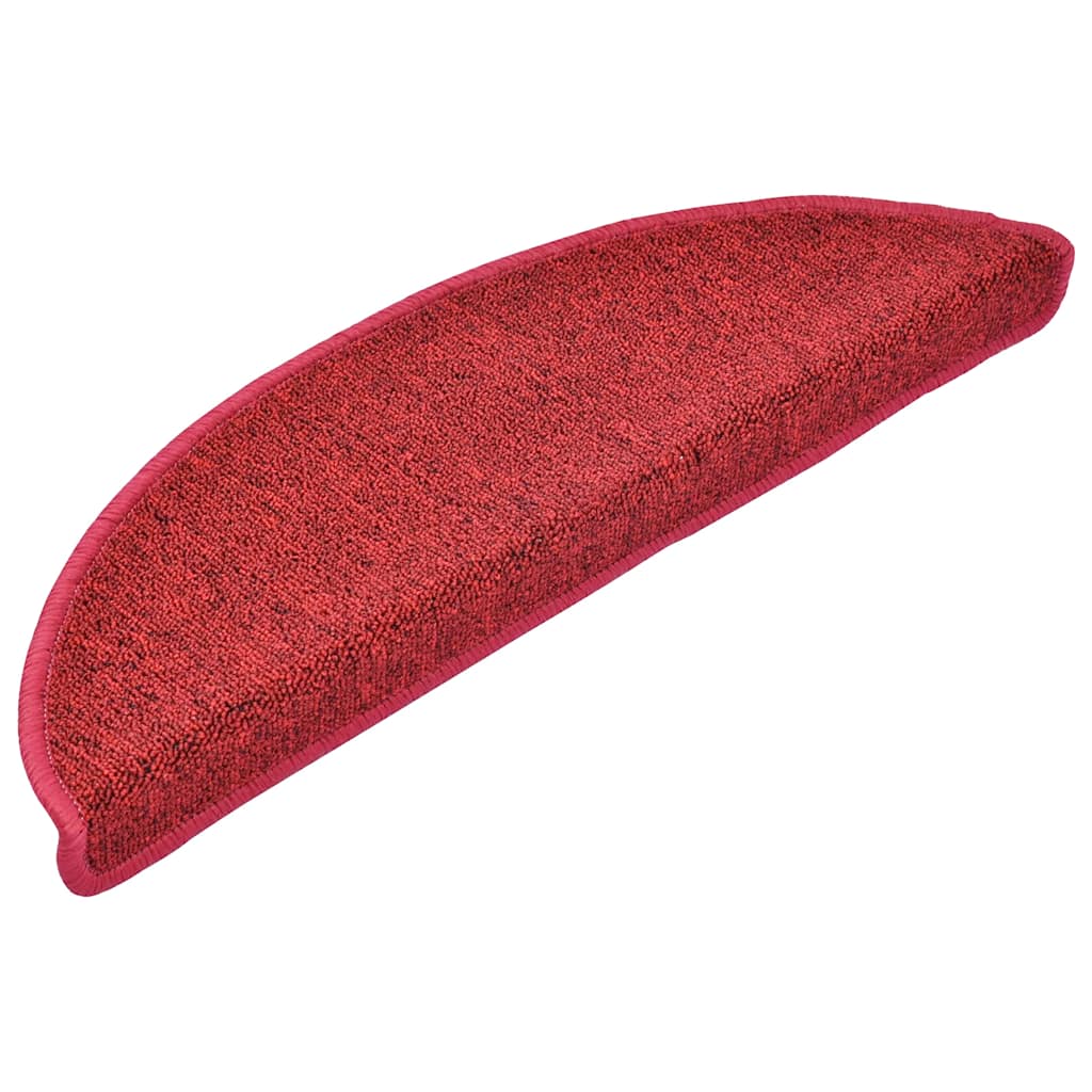 trappemåtter 30 stk. 56x17x3 cm bordeaux halvrund