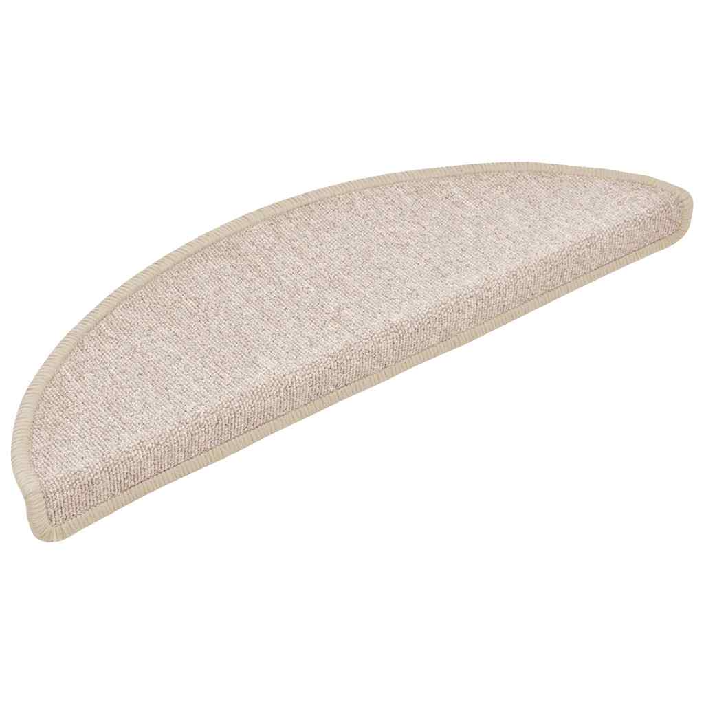 trappemåtter 30 stk. 56x17x3 cm taupe halvrund