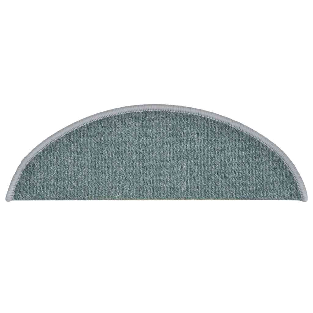 trappemåtter 30 stk. 56x17x3 cm havblå halvrunde