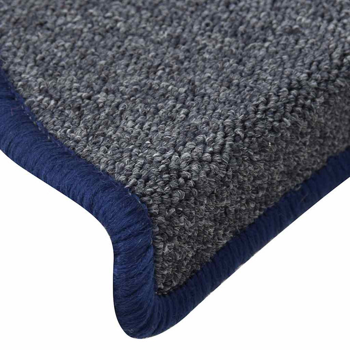trappemåtter 30 stk. 56x17x3 cm mørkegrå og blå halvrunde