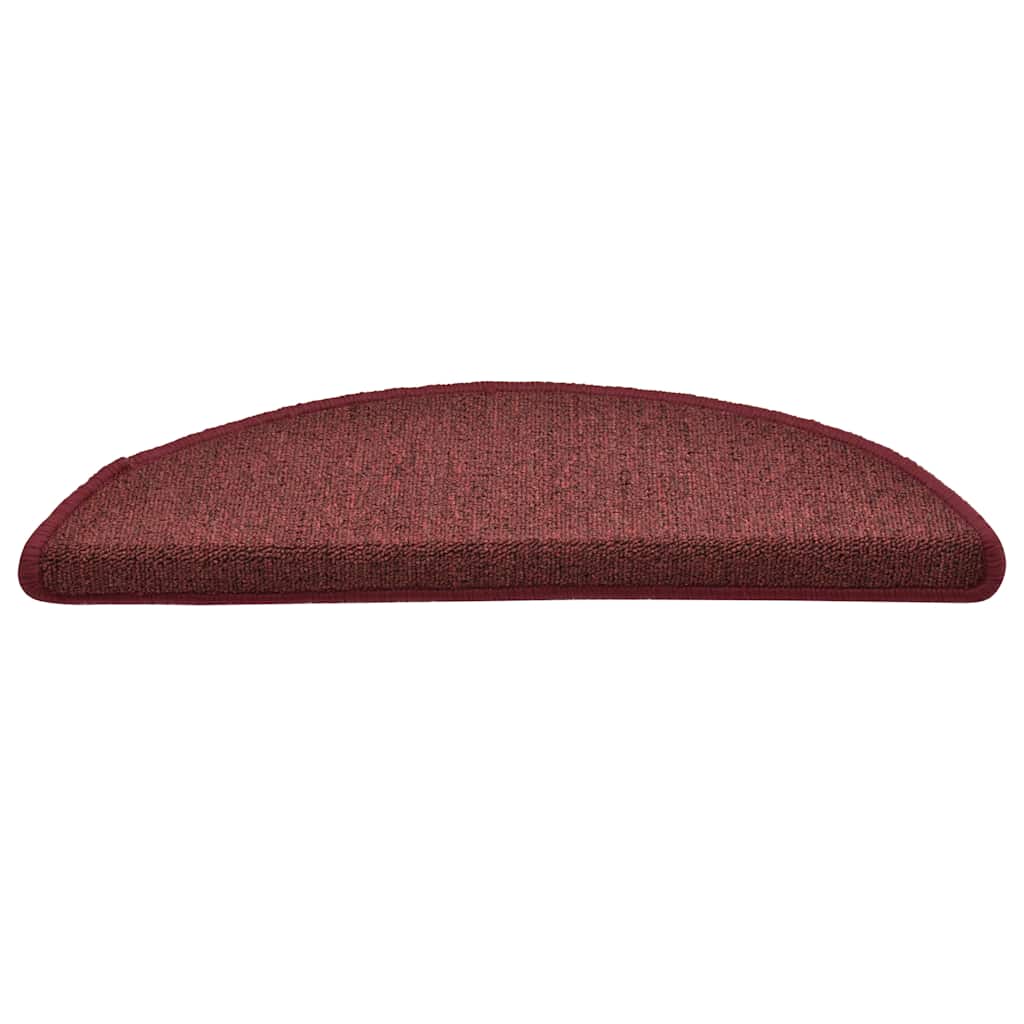 trappemåtter 30 stk. 56x17x3 cm bordeaux halvrund