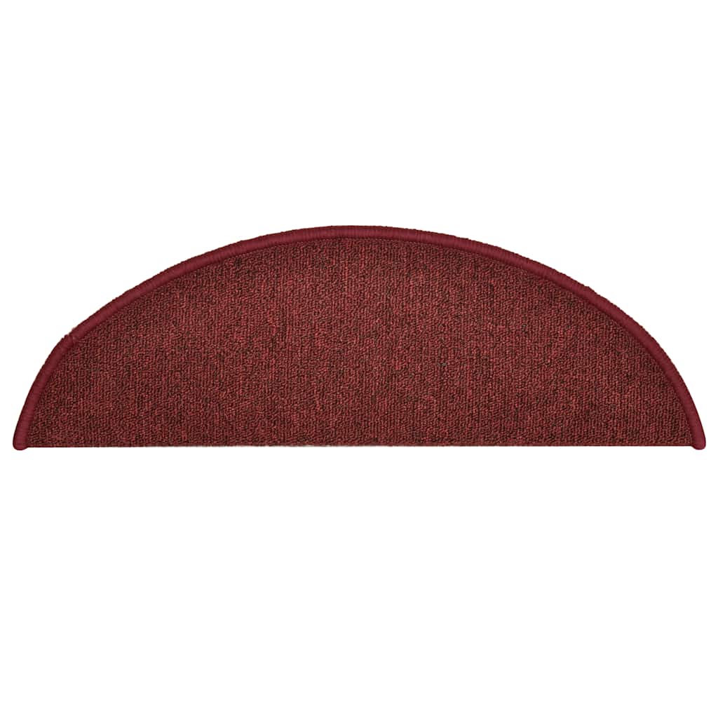 trappemåtter 30 stk. 56x17x3 cm bordeaux halvrund